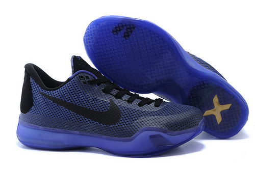 Mens Nike Kobe 10 Purple Black Shoes Closeout